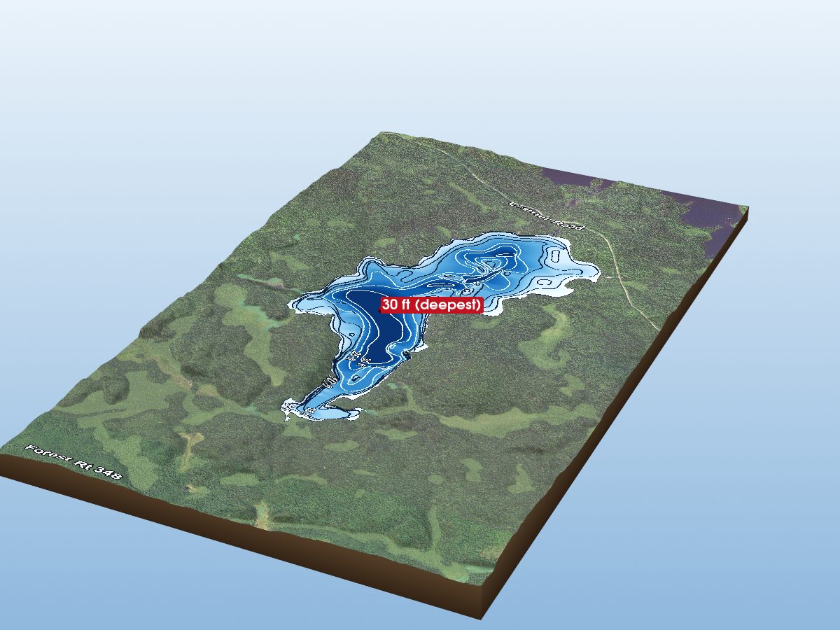 Depth map of Windy Lake