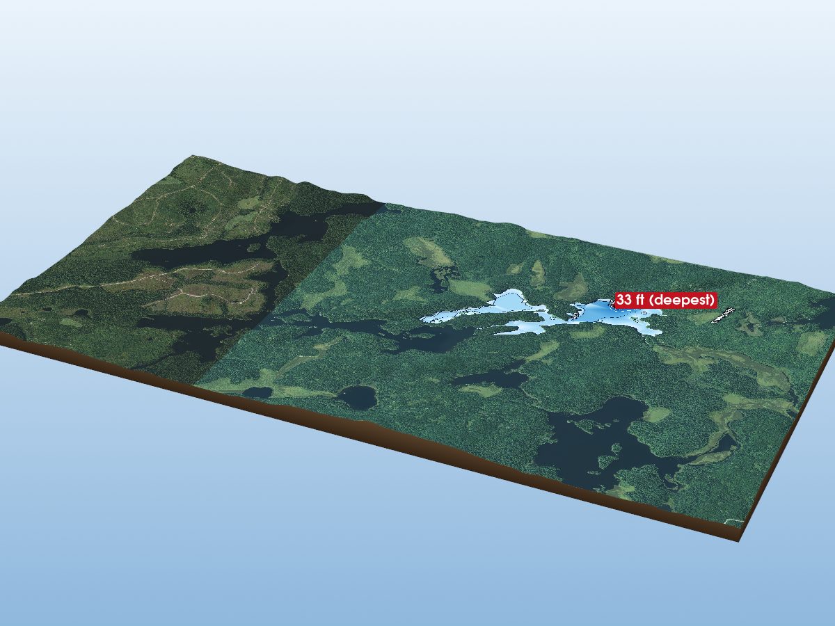 Depth map of Windy Lake