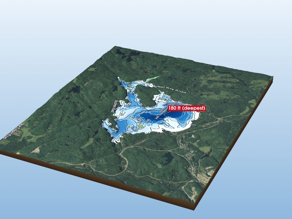 Depth map of Windy Lake