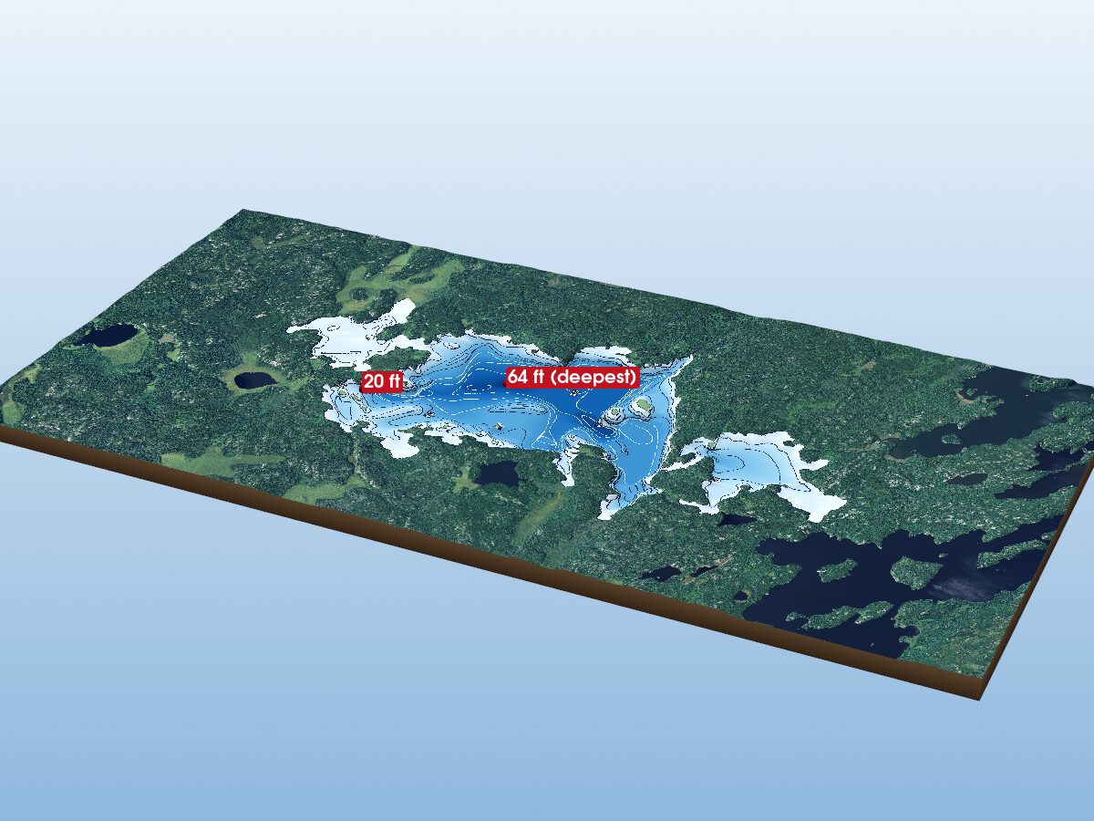 Depth map of Wingiskus Lake