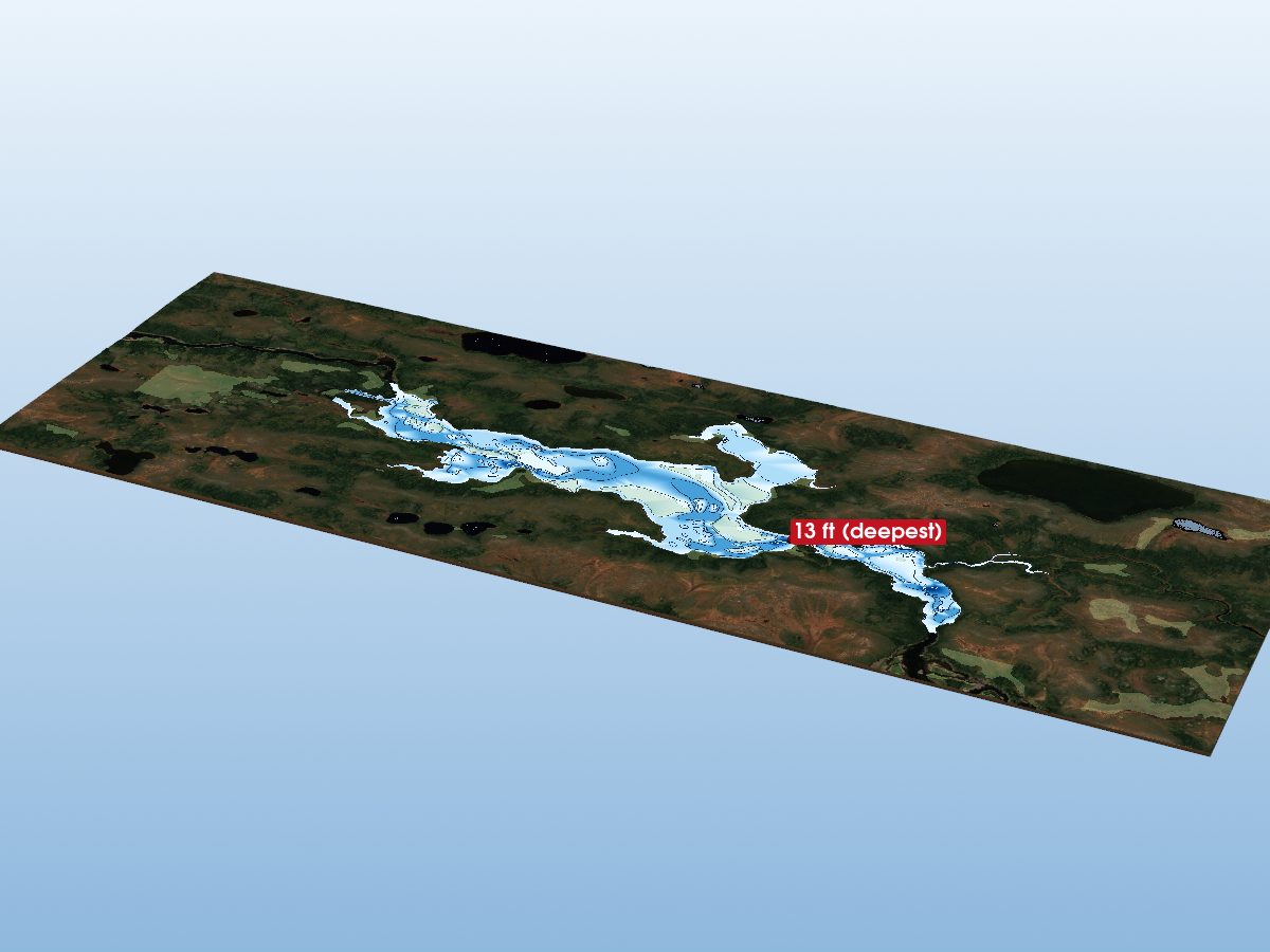 Depth map of Winisk Lake