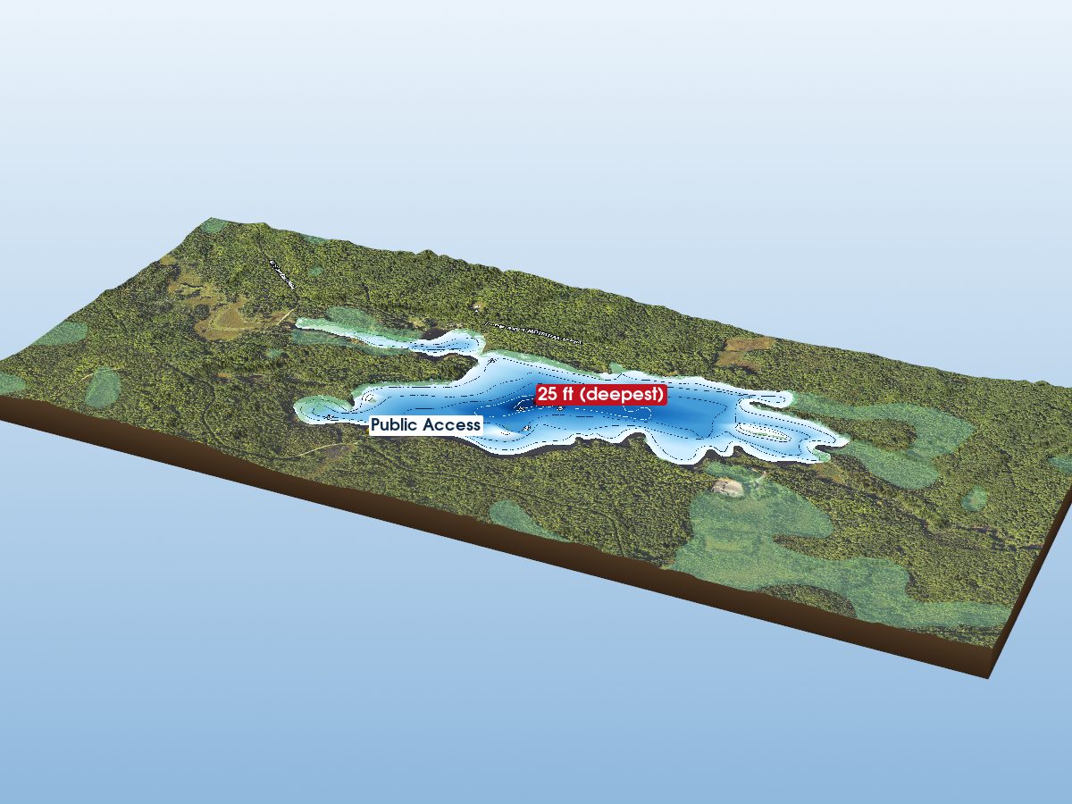 Depth map of Winslow Lake