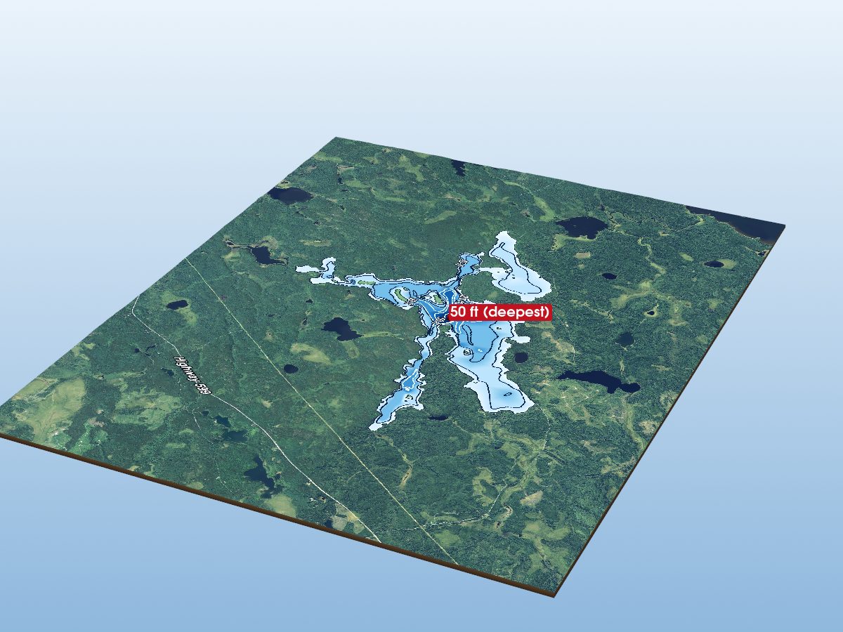 Depth map of Wintering Lake