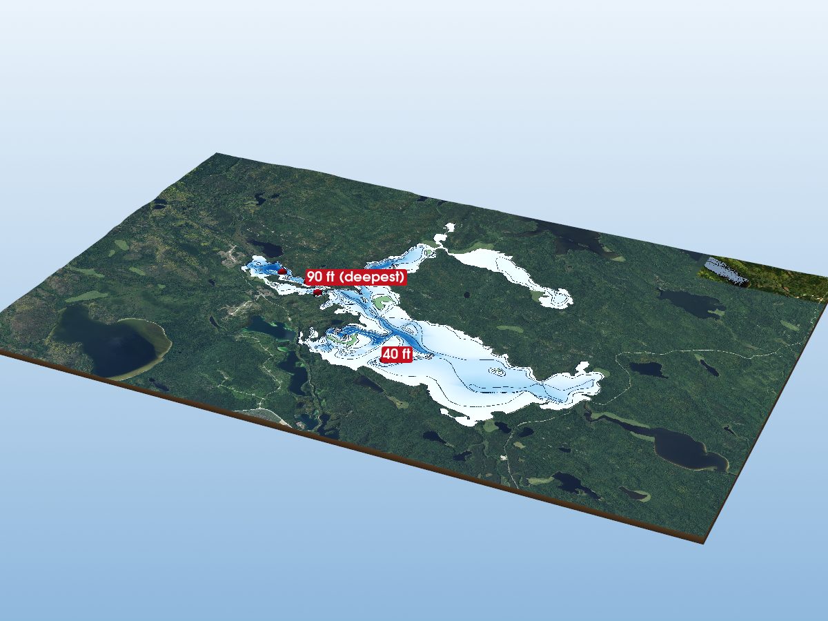 Depth map of Wintering Lake