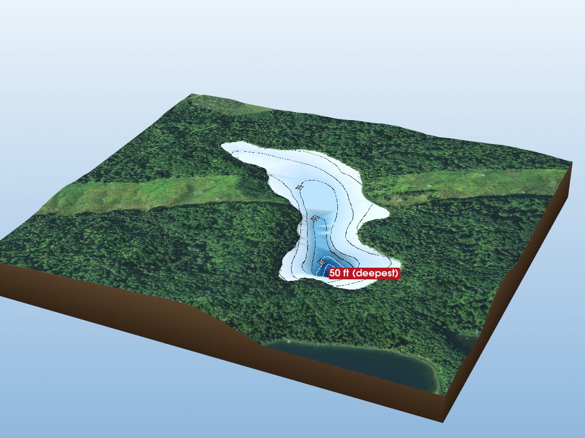 Depth map of Wiskin Lake
