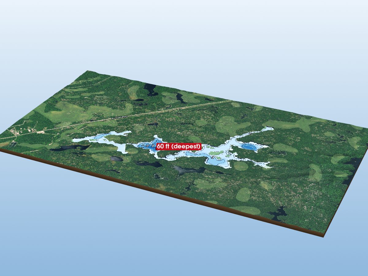 Depth map of Wiwassasegen Lake