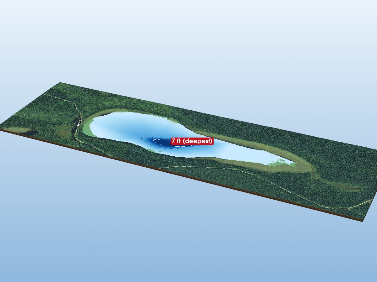 Depth map of Wolfe Lake