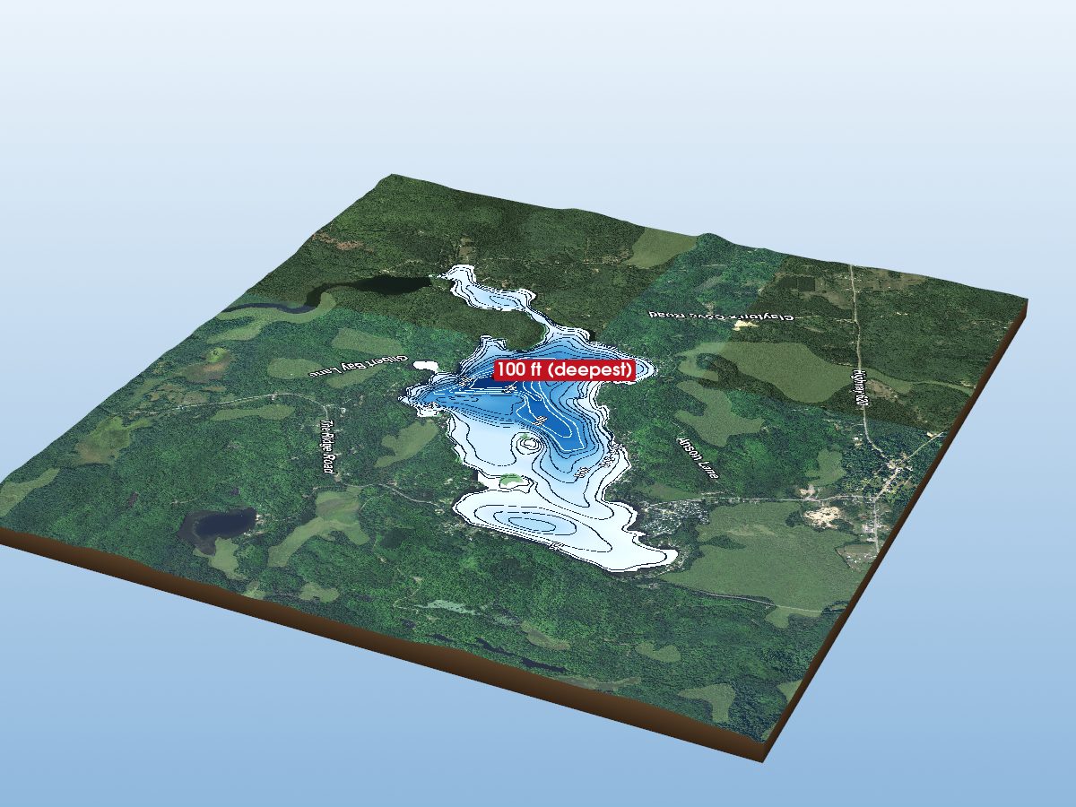Depth map of Wollaston Lake