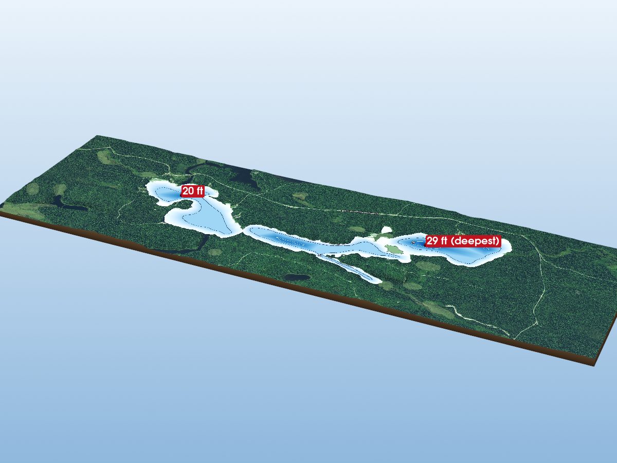 Depth map of Wolverine Lake