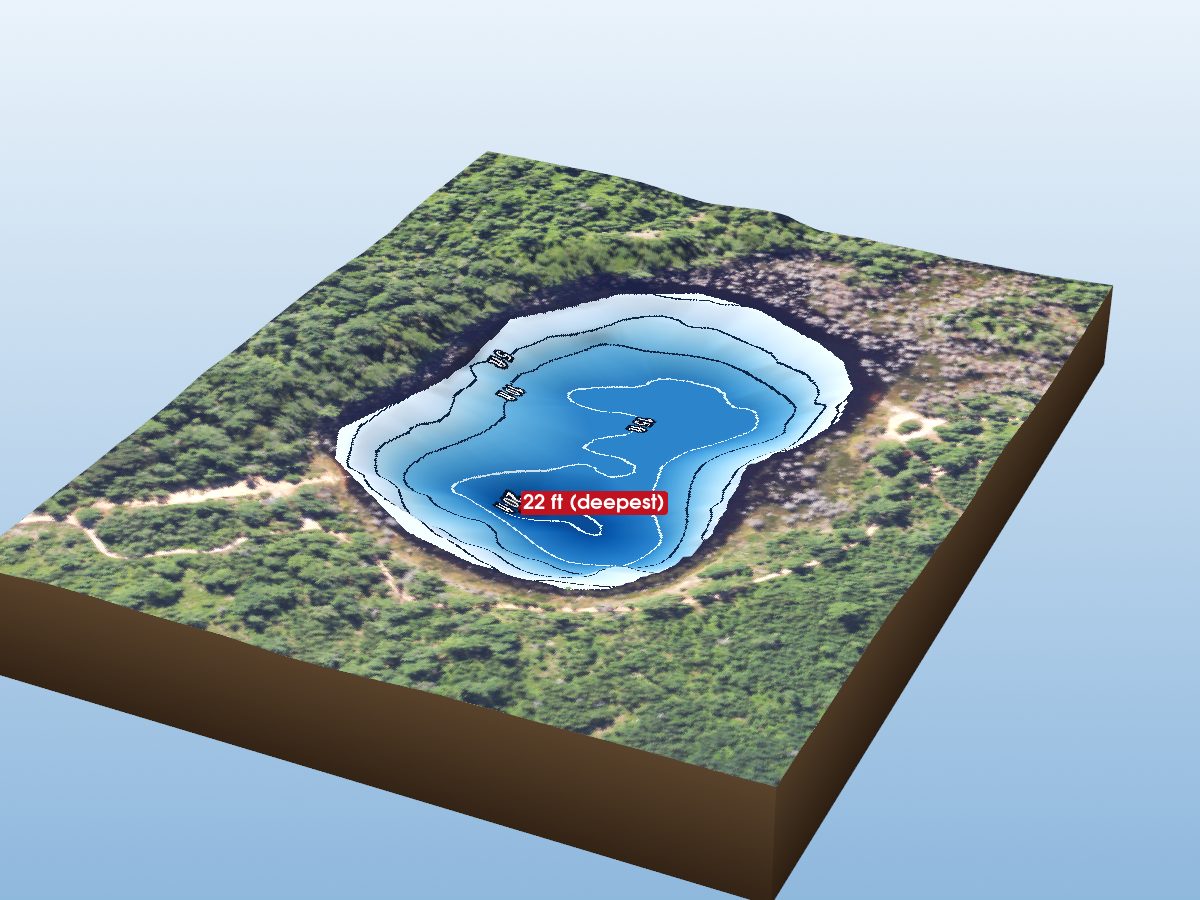 Depth map of Wolverine Lake