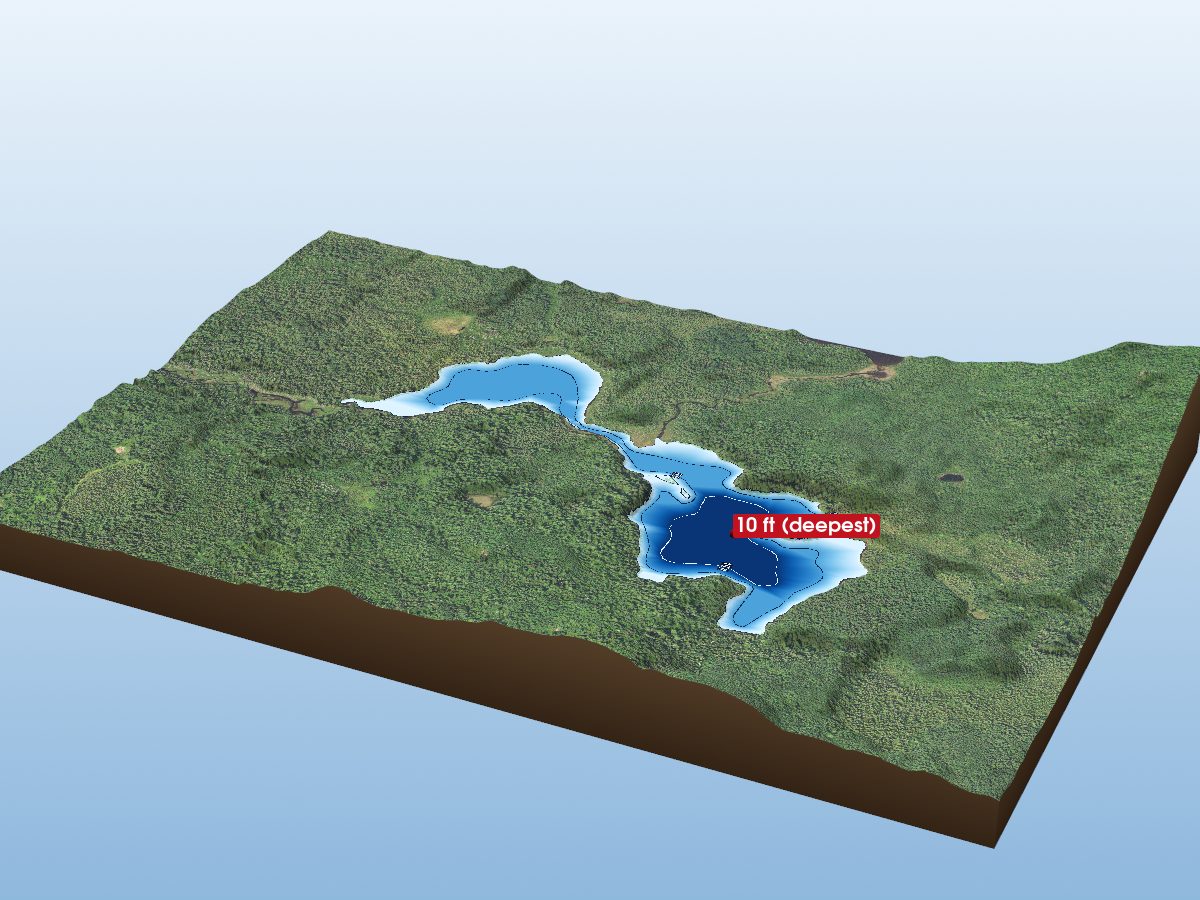 Depth map of Wonder Lake