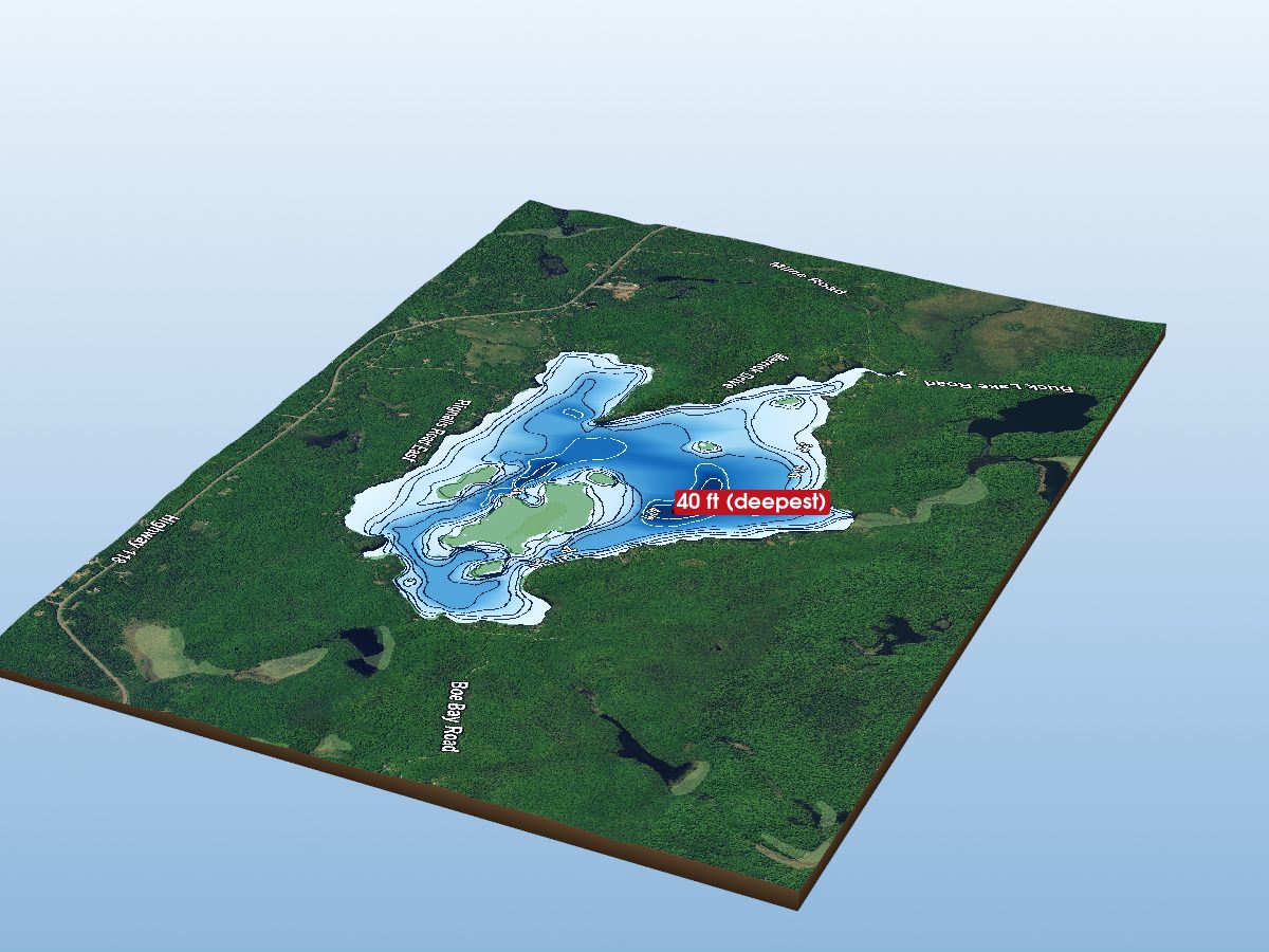 Depth map of Wood Lake