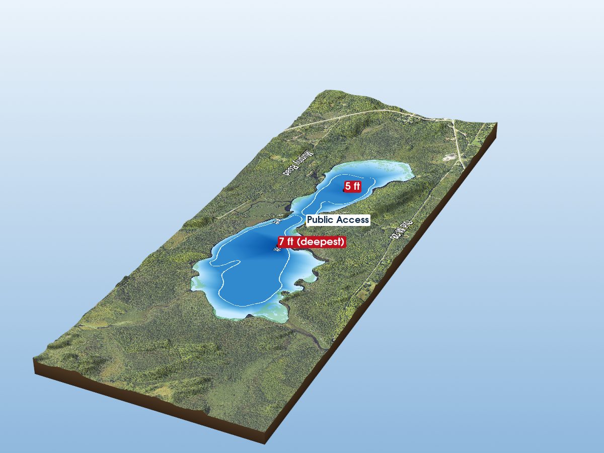 Depth map of Worm Lake