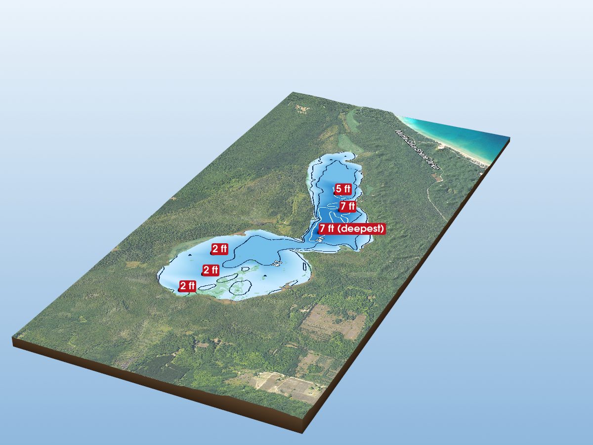 Depth map of Wycamp Lake