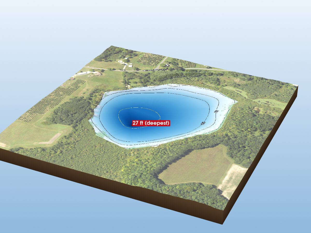 Depth map of Wyckoff Lake