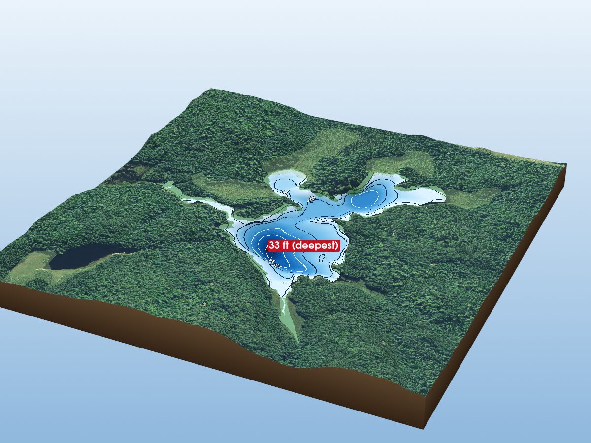 Depth map of Wye Lake
