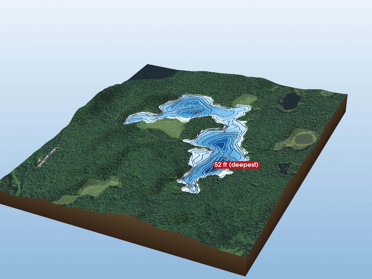 Depth map of Wylie Lake