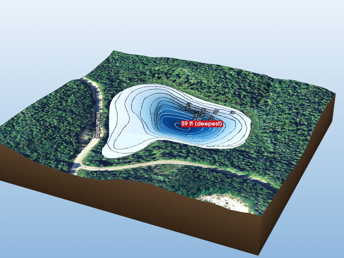 Depth map of Wynn Lake