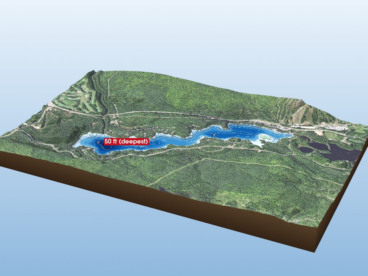Depth map of Wynne Lake