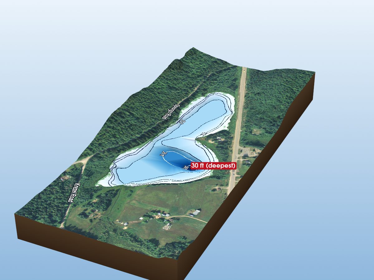 Depth map of Yantha Lake