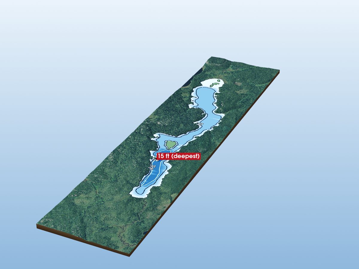 Depth map of Yapp Lake