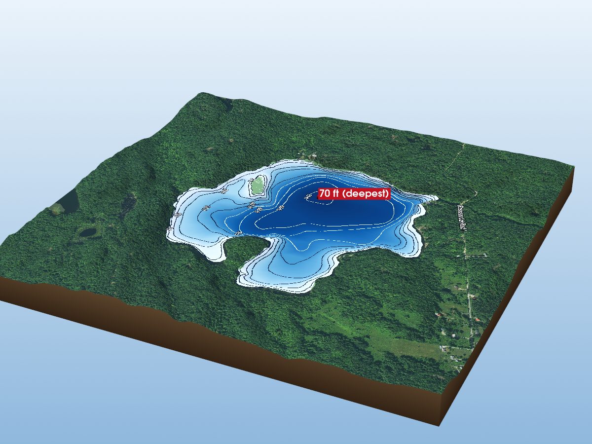 Depth map of Young Lake