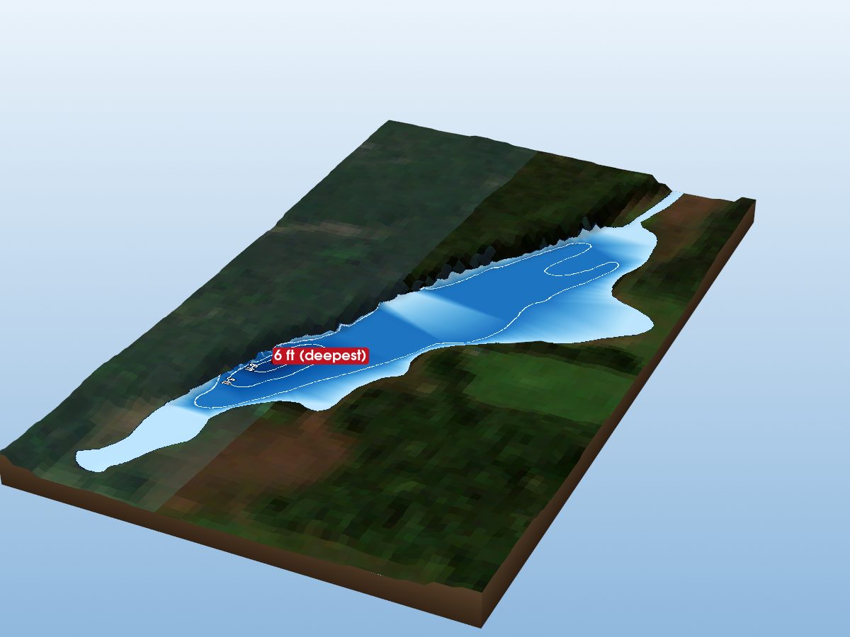 Depth map of Young Lake