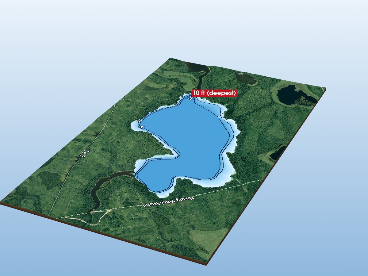 Depth map of Zadi Lake