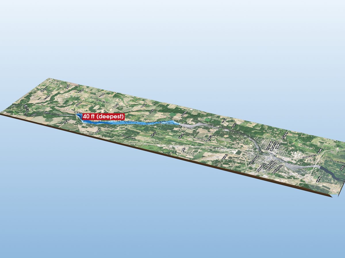 Depth map of Zebulon Pike Lake