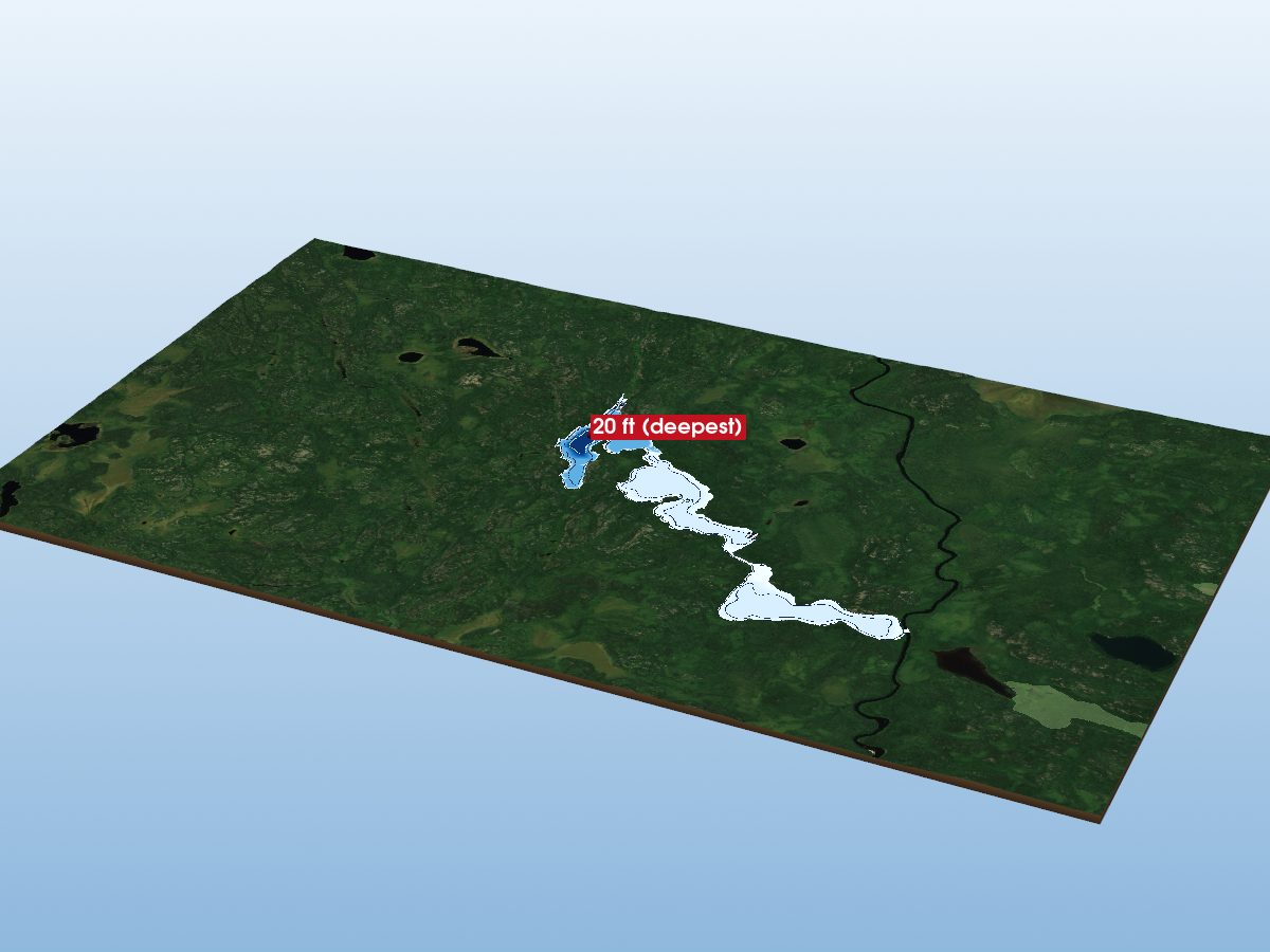 Depth map of Zeller Lake