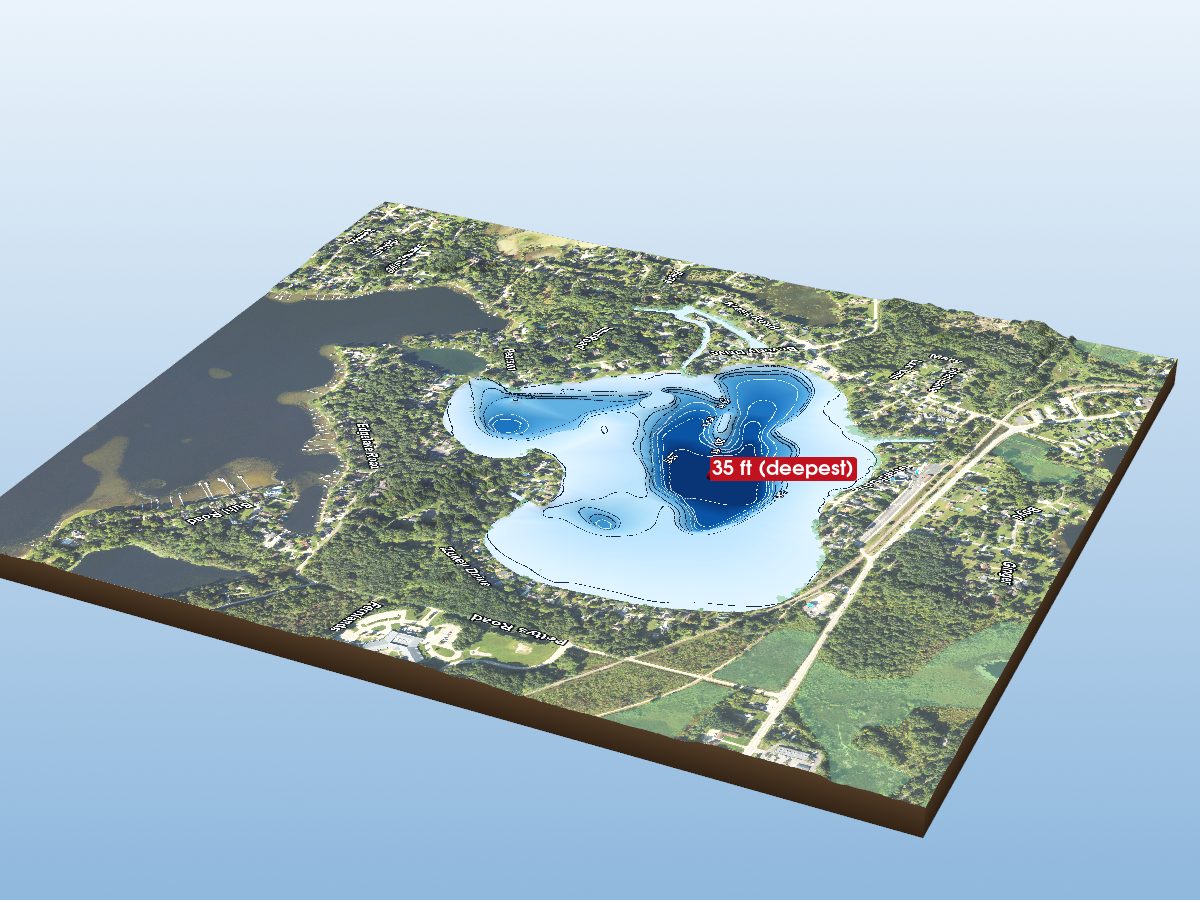 Depth map of Zukey Lake